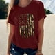thumbnail image 2 of Camiseta de mujer Camisetas divertidas y lindas de manga corta Camiseta con estampado de bandera del Día de la Independencia Tops Blusa Regalo para mujer Pompotops hfajkhk130547, 2 of 7