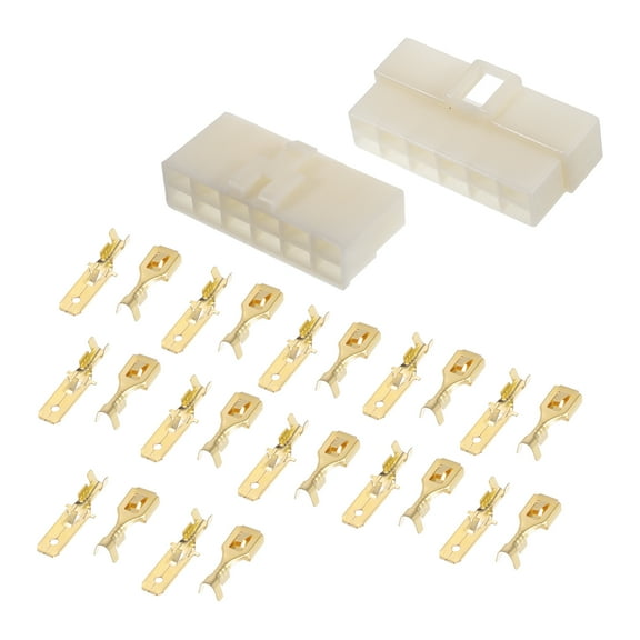 Unique Bargains 12 Pin Car Electrical Wire Connector Plug Kits Male Female Cable Terminal Housing for Car Boat RV 1 Set