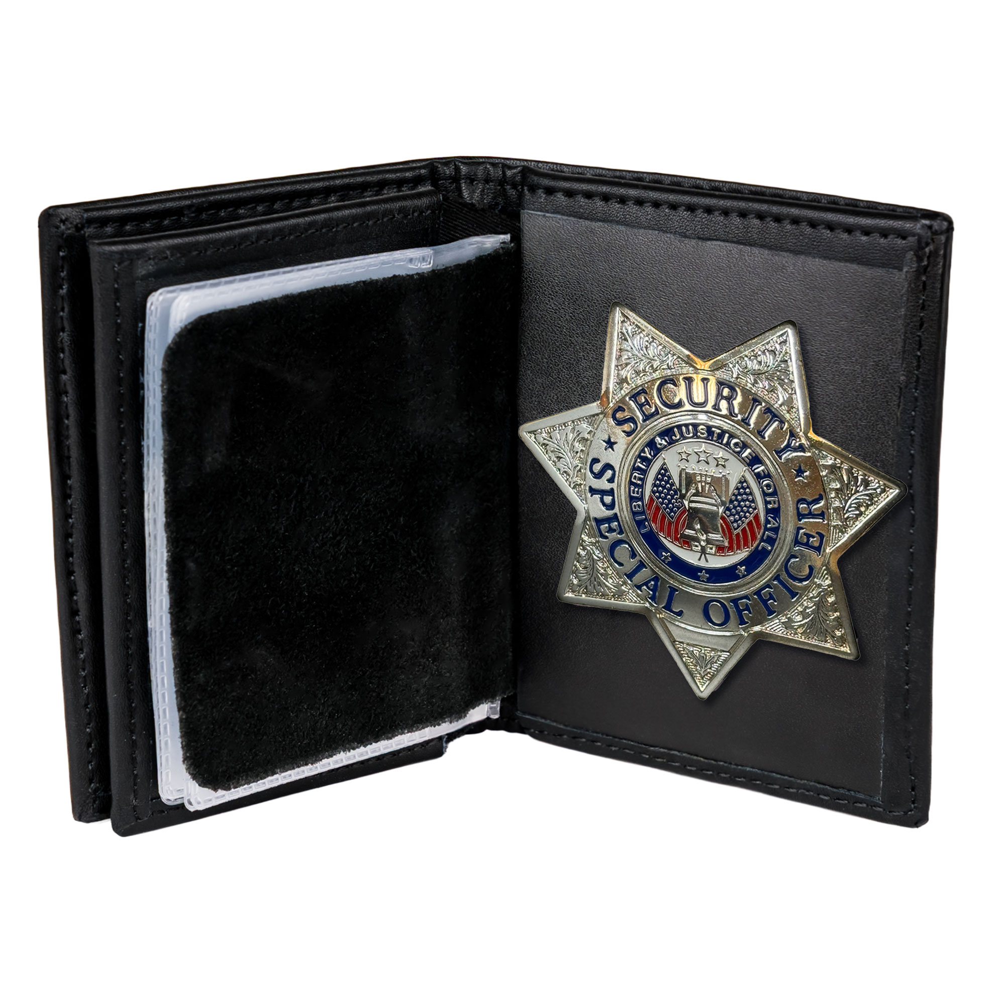 Hero's Pride Deluxe Bi-Fold ID Wallet – Fits Oval Badge, Traditional
