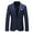 Navy, variant on mihongmao Men Suits 2 Piece Sets for Men Fashionable Solid Color Lapel Long Sleeved Business Pocket Button Wedding Suit Jacket Light Blue XXS