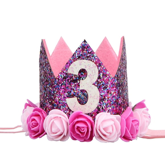 KAKOWELY Diadema infantil para fiestas de cumpleaños, fotos, accesorios para el cabello, decoración para el peinado diario - Talla 10 (3 años)