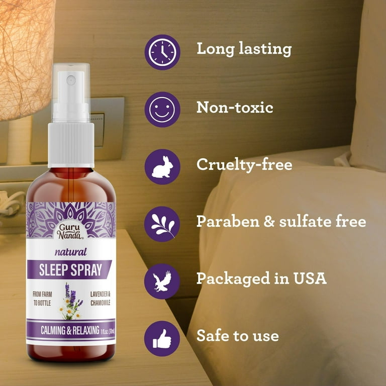 GURU NANDA Natural Sleep Spray 1 fl oz Lavender Chamomile
