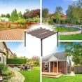 thumbnail image 6 of Aoodor Replacement Outdoor Pergola Canopy - Retractable Sun Shade for 10 x 13 ft Pergola, Brown, 6 of 8