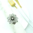 thumbnail image 2 of Servilleteros, Servilleteros de aleación con flor hueca, Servilletero de anillo Adorno Servilleteros florales para el hogar Juego de anillos para boda Fiesta Festividad Banquete Mesa de Navidad oso de fresa  Hogar, 2 of 6