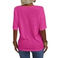 thumbnail image 5 of Sherrylily Women V-Neck Half Sleeves Oversized T Shirt Casual Loose Basic Tops, 5 of 5