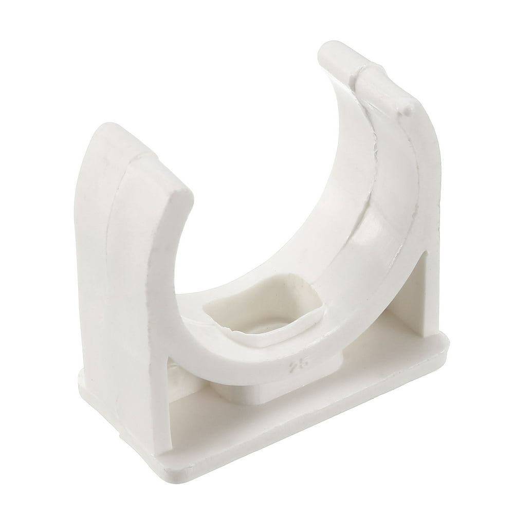 PVC Water Supply Pipe Clamp Clips Fit for 25mm Outer Dia, 100 Pcs