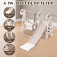 thumbnail image 5 of Ealing 4 in 1 Toddler Swing and Slide Set for Age 1-3 Indoor Outdoor Playground for Baby Swing Set with Climber, Basketball Hoop, Grey, 5 of 7