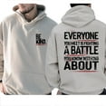 thumbnail image 2 of Be Kind Hoodie – Double-Sided Mental Health Awareness Pullover, Motivational Quote, Uplifting Unisex Casual Top, Positive Apparel Gift, 2 of 7