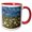 Red/White, variant on 3drose, Image of Daisies, 11oz Two-tone Black Mug