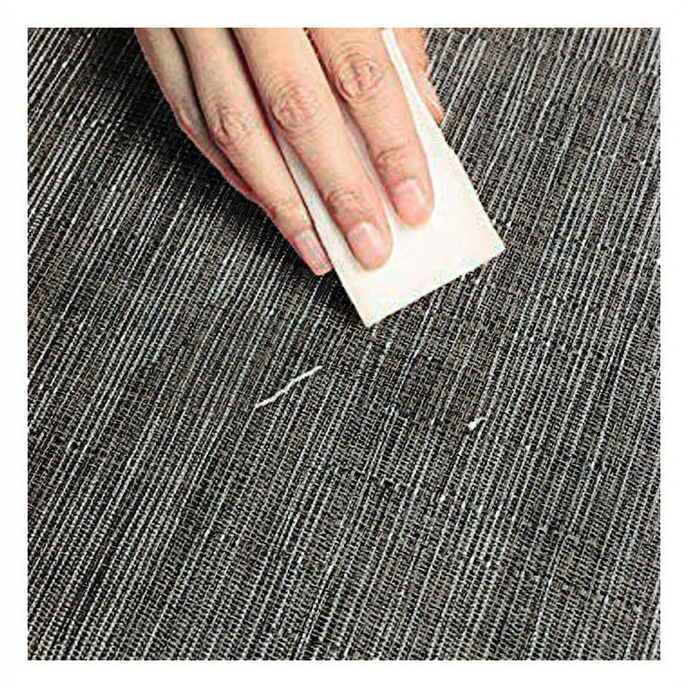 PVC Woven Placemat, Rectangle 12×18 Modern Vinyl Non-Slip