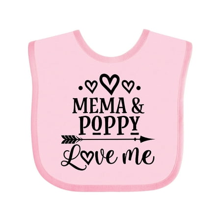 

Inktastic Mema and Poppy Love Me Gift Baby Girl Bib