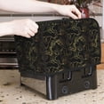 thumbnail image 7 of Goofa Gold Gloss Outline Floral Print Toaster Cover 2 Slice, Two Slice Bread Machine Cover Quilted Toaster Covers Bread Maker Cover Kitchen Appliance Cover, 7 of 7