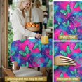 thumbnail image 5 of Butterfly and Teal Pink Pattern Round Tablecloth 60"x60", Wrinkle Resistant Wipeable Table Cover for Kitchen Dining Room Picnic Patio and Party, 5 of 6