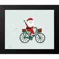 thumbnail image 2 of Lady Louise Designs 24x20 Black Modern Framed Museum Art Print Titled - Santa Bike, 2 of 5