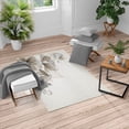 thumbnail image 1 of Flowers Turkish Area Rug, Buds Leaf at the top Left Corner Season Celebrating Theme Illustration, Soft Carpet for Living Room Decor, 5.2' X 7.6', Umber White, by Ambesonne, 1 of 4