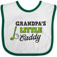 thumbnail image 3 of Inktastic Grandpas Little Caddy with Golf Club and Ball Boys or Girls Baby Bib, 3 of 4