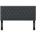 thumbnail image 3 of Modway Helena Tufted Full/Queen Upholstered Linen Fabric Headboard in Gray, 3 of 4