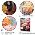 thumbnail image 3 of Designart "Subdued Zinnias Meadow I" Zinnias Floater Framed Canvas Prints, 3 of 5