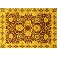 thumbnail image 1 of Ahgly Company Machine Washable Indoor Rectangle Abstract Yellow Modern Area Rugs, 2' x 3', 1 of 4