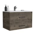 thumbnail image 6 of LiviNest Floating Bathroom Vanity with Sink: Modern Wall-Mounted Wood Tone Cabinet - Two Drawer Storage for Small Apartments & Bathroom Organization, 6 of 6