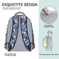 thumbnail image 5 of Baseballs and Numbers Blue Pattern Backpack for School, Cute School Bag with Adjustable Shoulder Straps and Padded Back, 15.3"x11"x6.7", 5 of 5