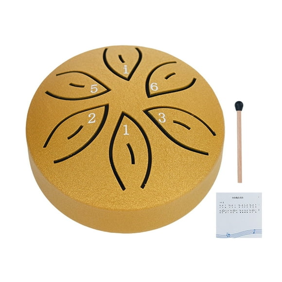 Steel Tongue Drum - 6 Notes, Chime Handpan Drum, Ethereal Meditation Drum, Sound Healing Instruments