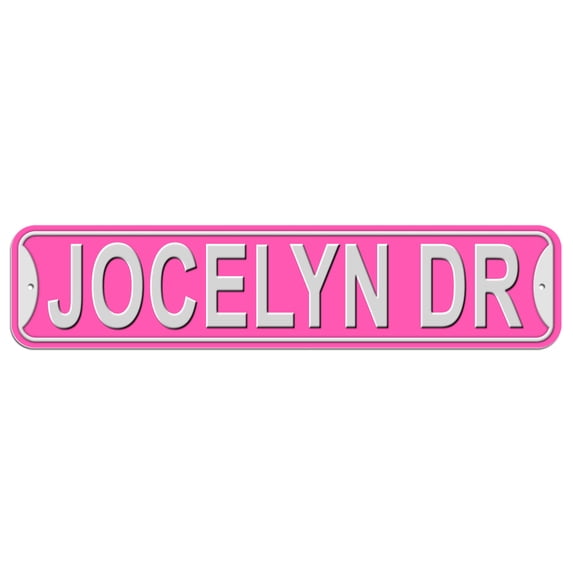 Jocelyn Drive - Pink - Plastic Wall Sign