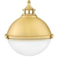 thumbnail image 2 of 2 Light Medium Orb Chandelier in Traditional-Industrial Style 18 inches Wide By 19.75 inches High-Satin Brass Finish Bailey Street Home 81-Bel-3003708, 2 of 2
