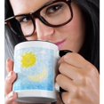 thumbnail image 2 of 3drose, Image of Sun and the Moon in Painted Impressionism Style, 11oz Two-tone Black Mug, 2 of 6