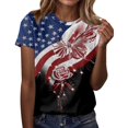 thumbnail image 2 of 2026 250th Anniversary of USA: Women's CrewNeck Short Sleeve Shirt Celebration Patriotic Flag Print 1776-2026 Tshirt, Vintage Commemorative Women's Long Sleeve Shirt 4th of July Dark Blue XXL, 2 of 6