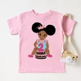 thumbnail image 3 of Camiseta de algodón con números para niñas, ropa para niños, de manga corta, con diseño de tambores kawaii, color negro, para cumpleaños 2, 3, 4 y 5, 3 of 5