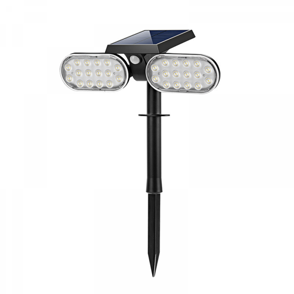 Solar Spotlight, Double Head Solar Spot Lights Outdoor,IP65 Solar Spotlights Outdoor Waterproof,360°Adjustable Solar Landscape Lights,3 Modes Outdoor Solar Lights