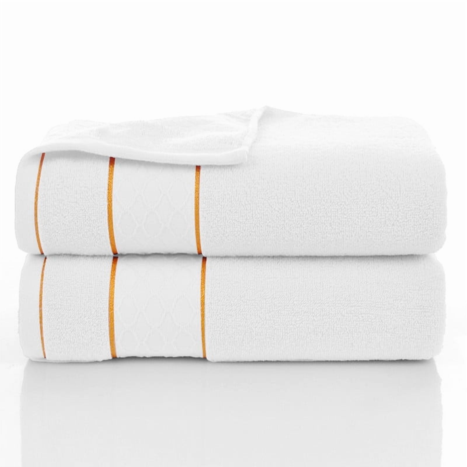 JML White Bath Towel Set of 8 Pieces - Cotton Blend Highly Absorbent Towels for Bathroom, 2 Soft Bath Towels, 2 Hand Towels, 4 Washcloths