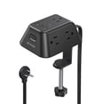thumbnail image 1 of Regleta con abrazadera de escritorio, protector contra sobretensiones con 5 salidas de CA, 2 USB A, 1 USB C, 1 of 5