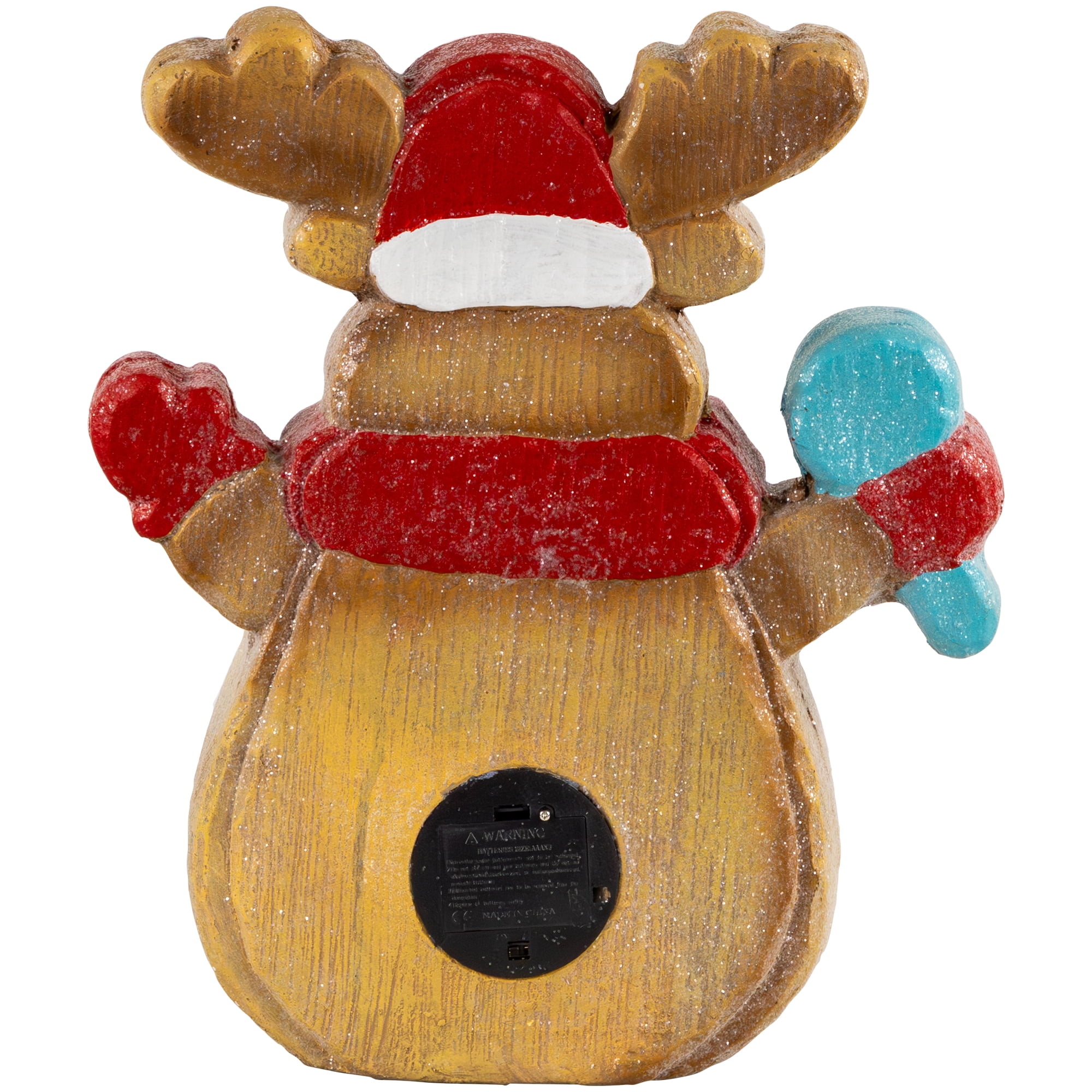 14" LED Lighted Gingerbread Reindeer "NOEL" Tabletop Christmas Figurine