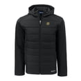 thumbnail image 2 of Men's Cutter & Buck  Black Wichita State Shockers Evoke Hybrid Eco Softshell Recycled Full-Zip Hoodie Jacket, 2 of 3