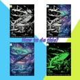 thumbnail image 3 of Scratch Art Adult DIY Paint by Scratch Rainbow Scratch Paper Art Colorful Sketches Scratch with 5 Scratch Tool for DIY Craft GiftA4-Noctilucent Whale + Sea World), 3 of 6