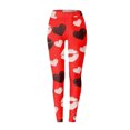 thumbnail image 2 of Gibobby Leggings para San Valentín Mujer Pantalones casuales cómodos para mujer Leggings deportivos con estampado para corazones(Multicolor, S), 2 of 3