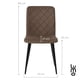 thumbnail image 3 of Set de 2 Sillas para Comedor Respaldo Alto Velvet Acolchadas cafe, 3 of 7