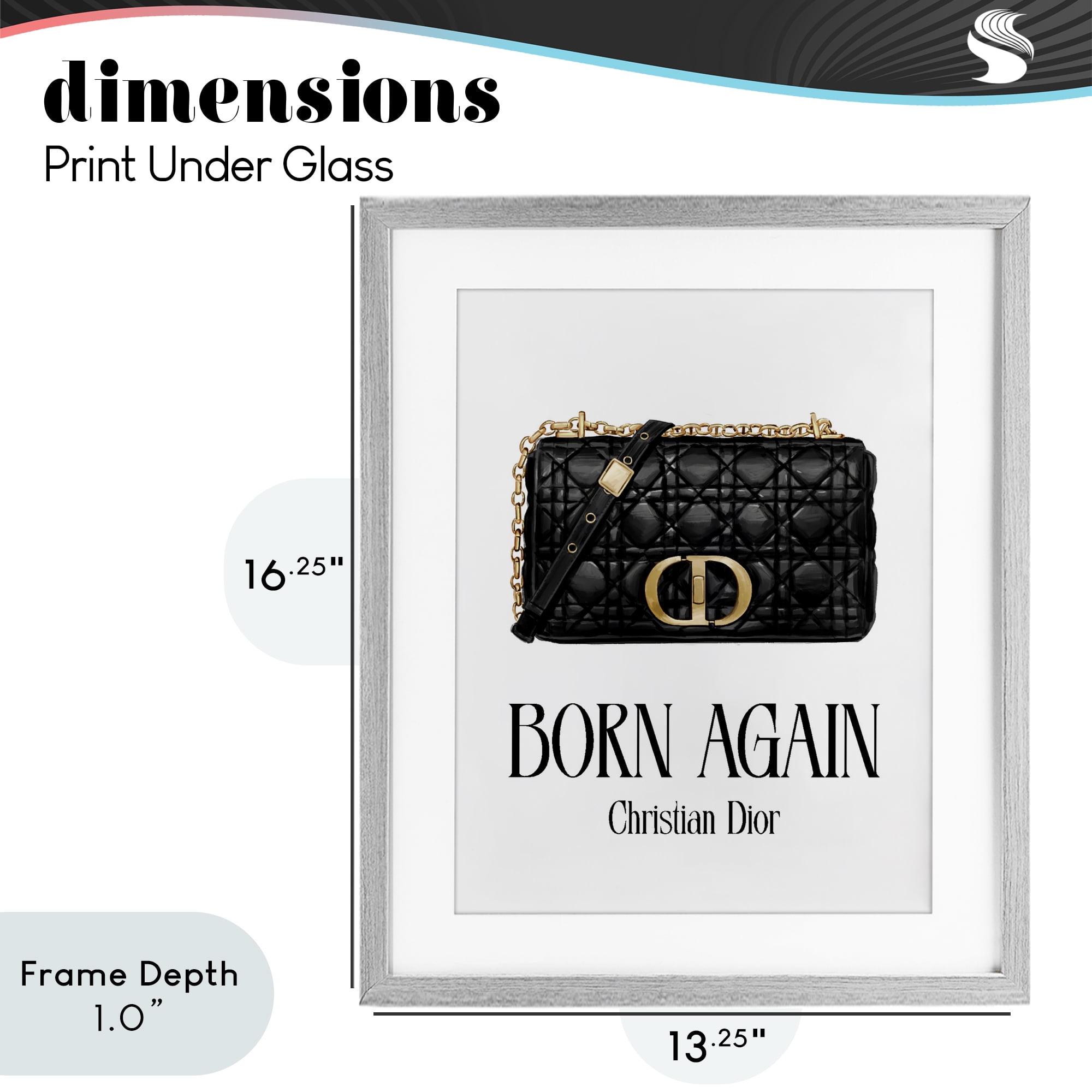 Stupell Industries Born Again Christian Bag Gray Framed Print Under Glass, design by Ziwei Li