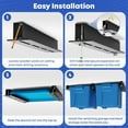 thumbnail image 3 of Overhead Garage Storage Rack, Heavy Duty Ceiling Storage System for 27 Gallon Totes - Black (6 Sets for 5 Bins), 3 of 6