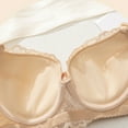 thumbnail image 5 of Fatuov Lace Underwire Bras for Women Solid Color Push Up Comfort Everyday Bra for Work, Full Coverage Supportive Lightly Lined Bra 34A, Beige, 5 of 5