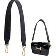 thumbnail image 4 of Short Bag Strap 24.6 Inch Black Leather Bag Strap 1.5 Inch Wide Bag Strap Replacement Purse Strap Handbag Strap for Women Men DIY Underarm Bag Shoulder Bag Handbag Golden Hardware, 4 of 8