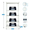 thumbnail image 4 of Pachira 36"W x 18"D x 72"H 5-Shelf Steel Shelving, White, 4 of 10