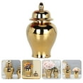thumbnail image 2 of Worgeous Tabletop Decor Ceramic Vase Golden 1Pcs 7.7X4.5X4.5In, 2 of 10