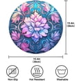 thumbnail image 4 of Blue Mandala Round Placemats Washable Placemats Non-Slip Heat-Resistant Table Place Mats for Dining Kitchen Holiday Party Table 15.4"-4PCS Home Decor, 4 of 7
