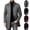 Gray, variant on Men's Pea Coat Slim Fits Winter Trench Overcoat,Stand Collar Button Front Outerwear with Pocket,Dress Jacket For Business Office Casual Warm Wear,Gray,M