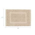 thumbnail image 3 of Jean Pierre New York Sophie Border 100% Cotton Bath Mat - Non-Slip Bath Rug - Ivory - 17" x 24", 3 of 8