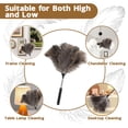 thumbnail image 4 of Neasyth Feather Duster, Extendable Ostrich Duster for Cleaning High Ceilings Lights Cupboards, 47 in 2 pack, 4 of 8