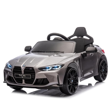 BMW M4 Licensed Electric Car, 12V, Parent-Controlled, 3-Speed Adjustable, with LED Headlights